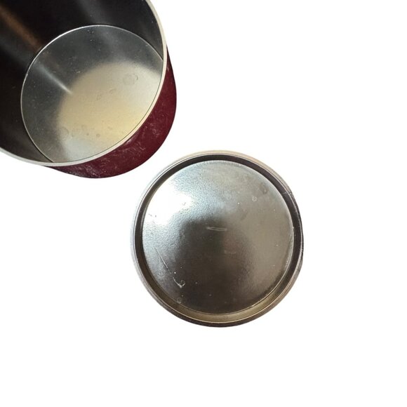 Vintage Japanese-Style Lacquered Plastic Round  Box With Fan Pattern - Picture 5 of 7